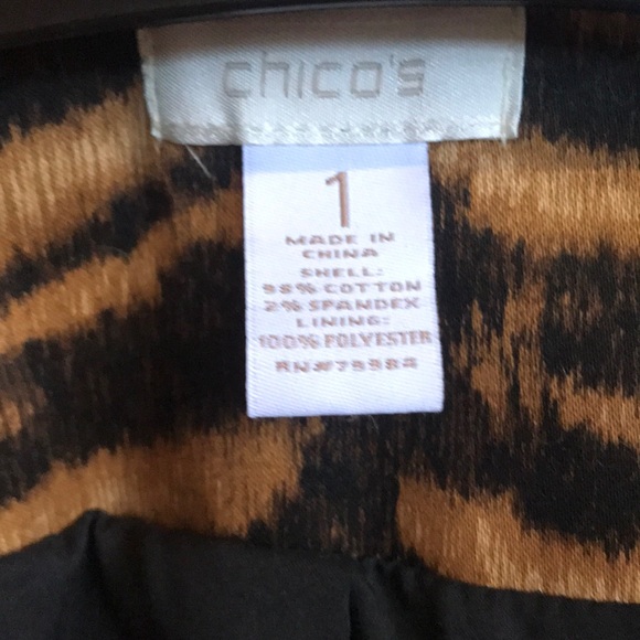 CHICO’S TIGER PRINT BLAZER - Picture 2 of 8